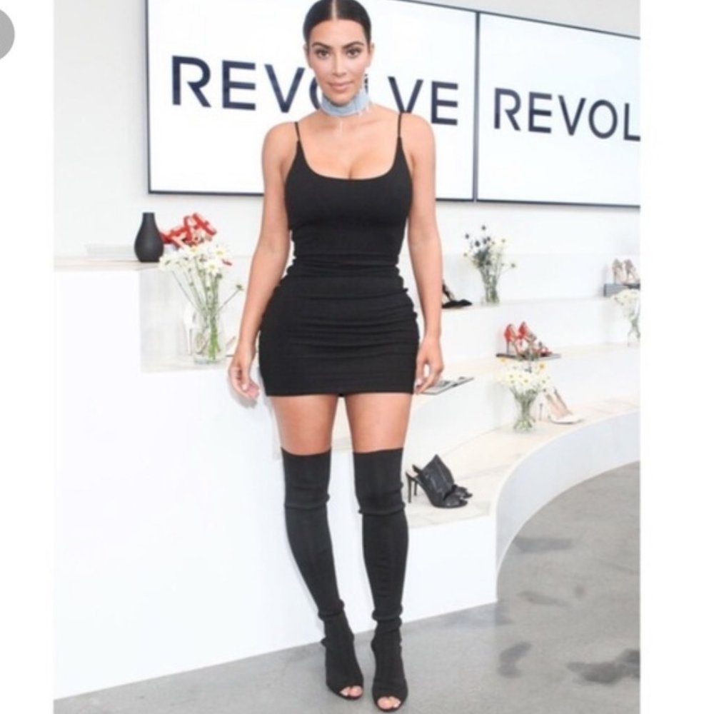 Missguided Over The Knee Open Toe Y2K Boots